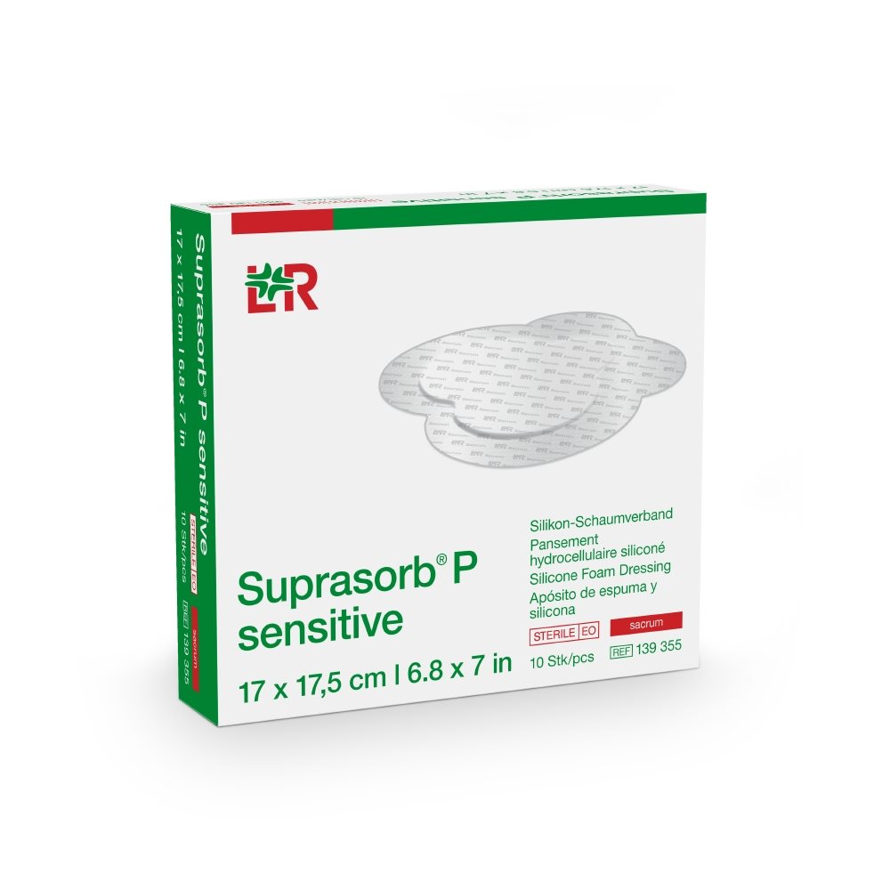 SUPRASORB P sensitive border Sacr 17x17.5cm 10 Stk