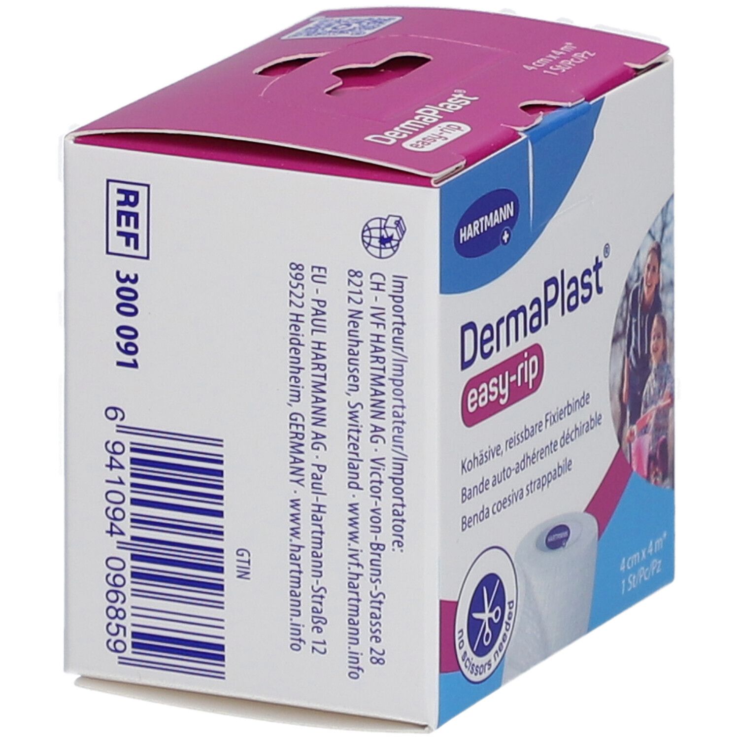 DERMAPLAST easy-rip 4cmx4m weiss