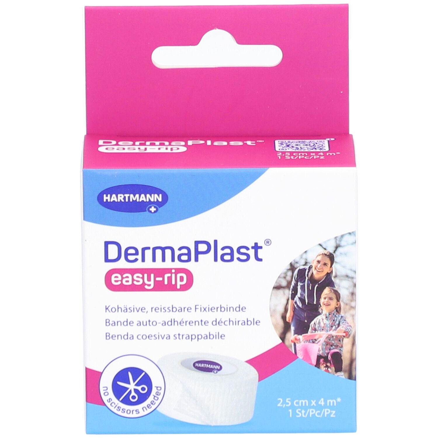 DERMAPLAST easy-rip 2.5cmx4m weiss
