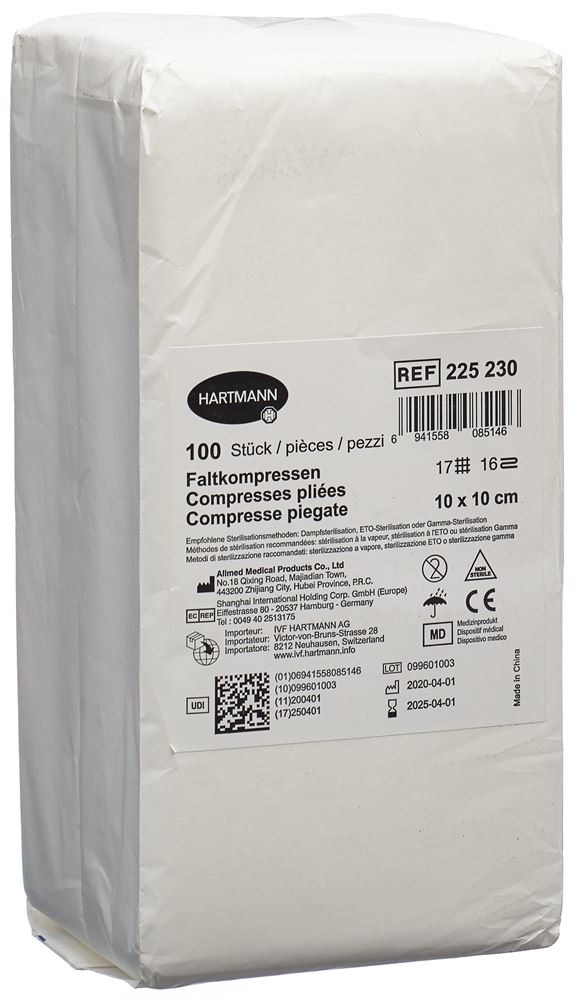 IVF Faltkompresse T17 10x10cm 16fach 100 Stk