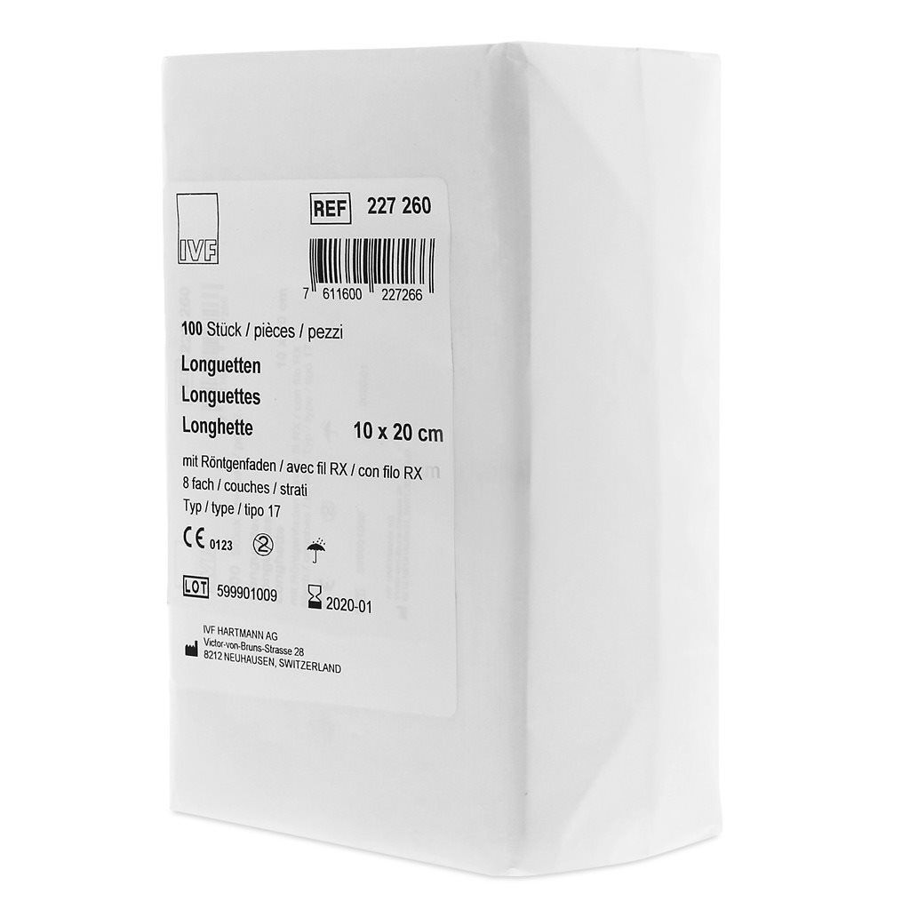 IVF Faltkompresse RX T17 10x10cm 16f 100 Stk