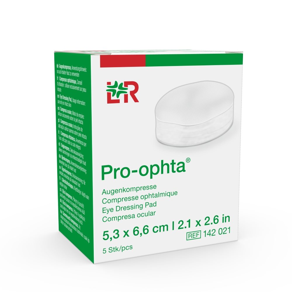 PRO-OPHTA Augenkompressen 5.3x6.6cm 5 Stk