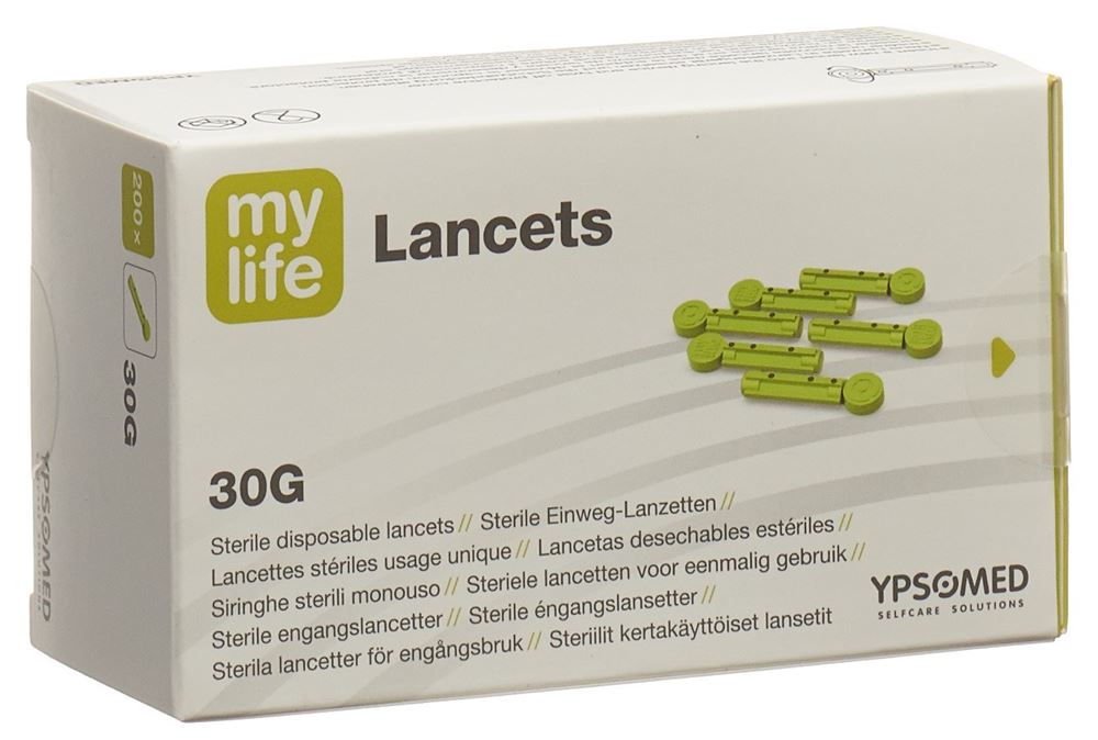 MYLIFE Lancets 30G 0.30x3.2mm grün 200 Stk