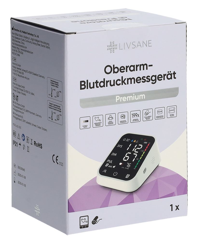 LIVSANE Oberarm-Blutdruckmessgerät Premium