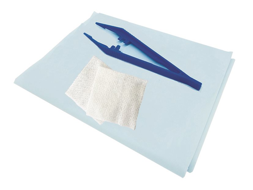 RAUCOSET Pinzette anatomisch blau steril