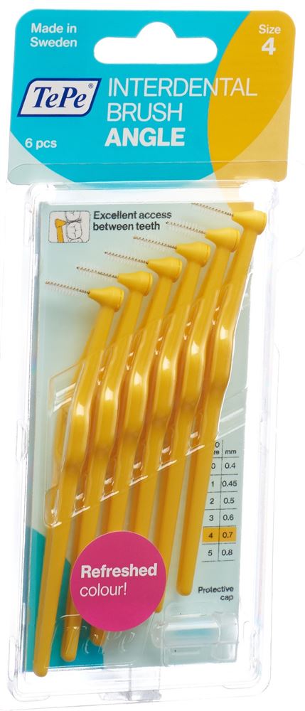 TEPE Angle Interdental-Brush 0.7mm gelb 6 Stk