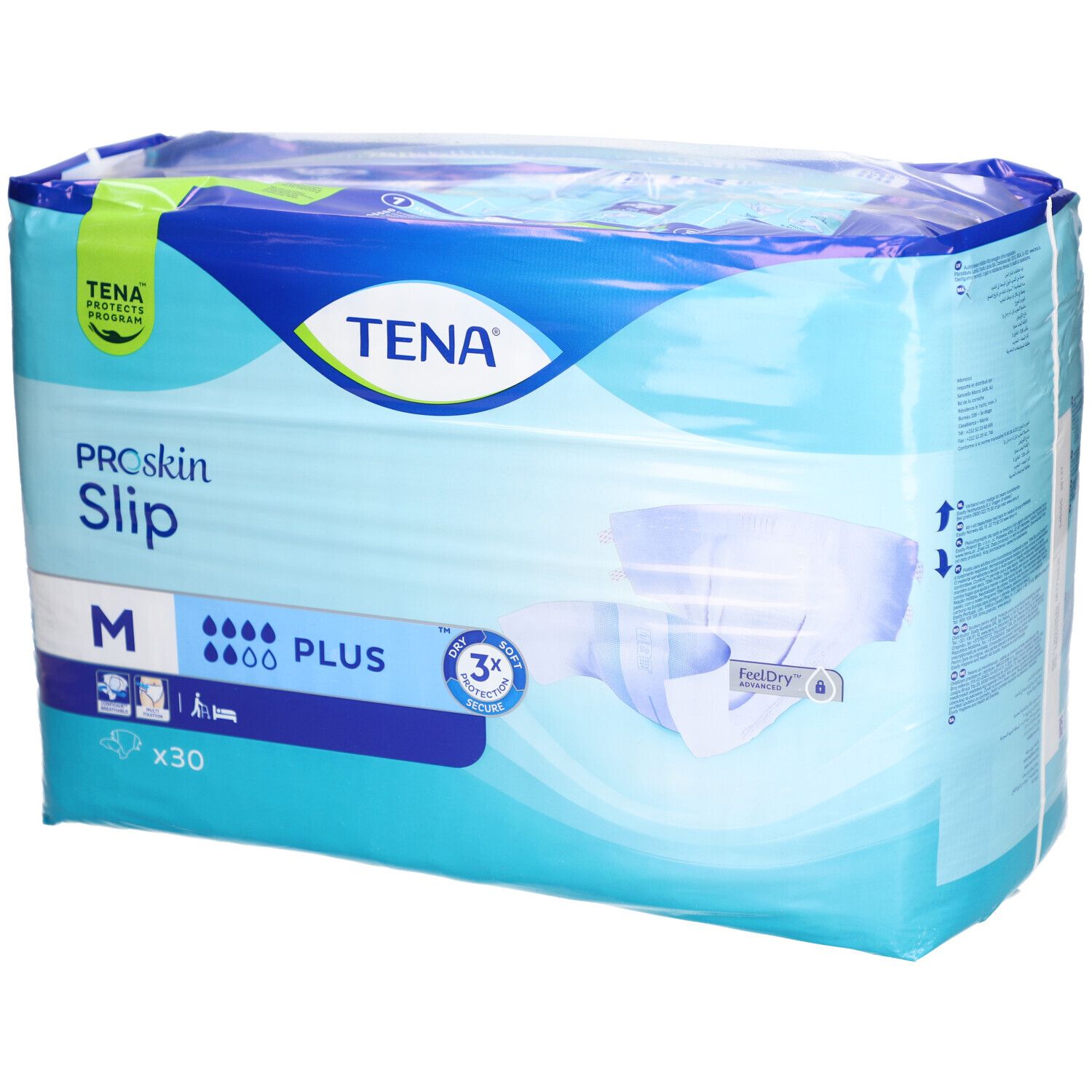 Einlage mit Klebelasche TENA Slip Plus blau (M)