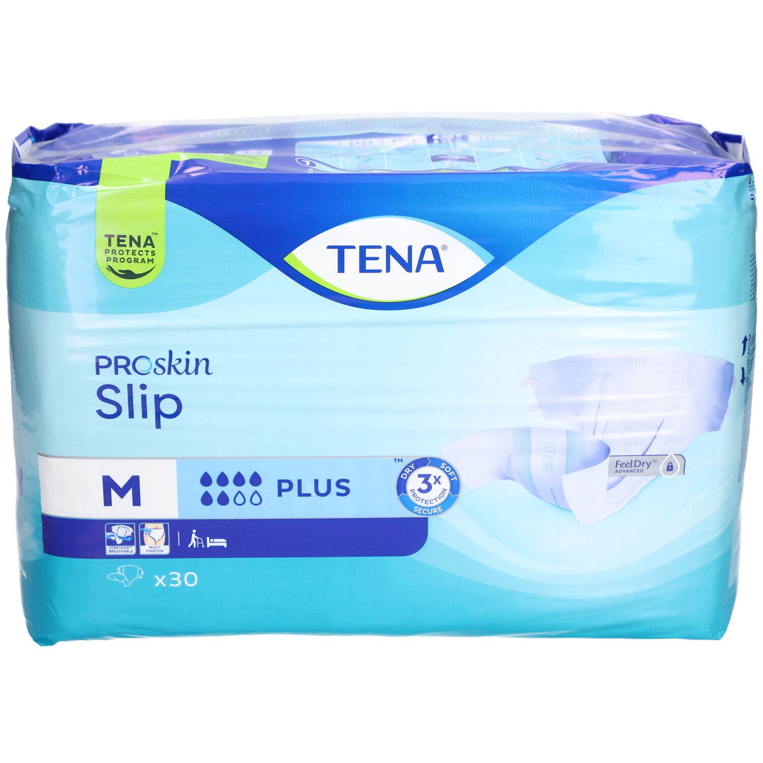Einlage mit Klebelasche TENA Slip Plus blau (M)