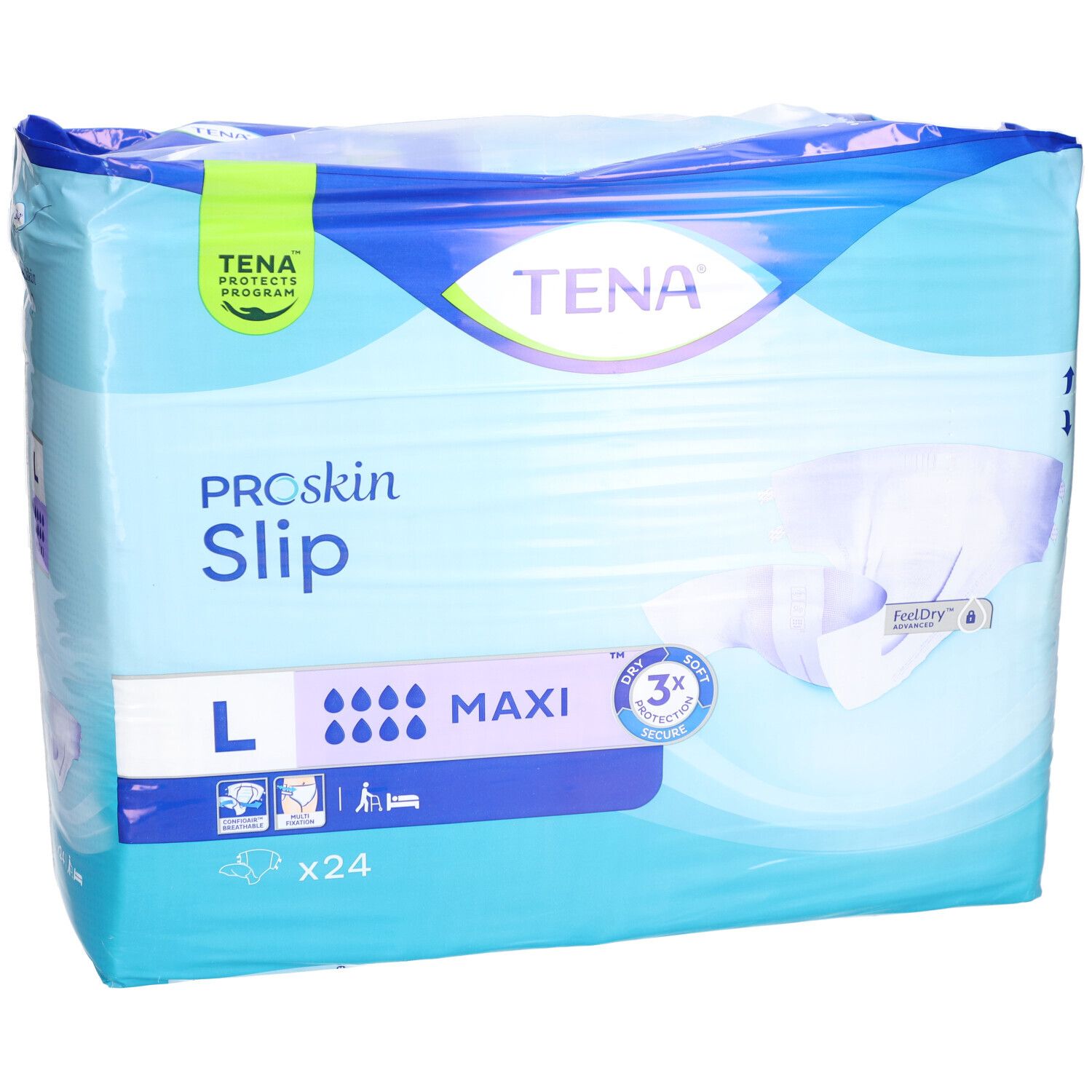 Einlage mit Klebelasche TENA Slip Maxi lila (L)