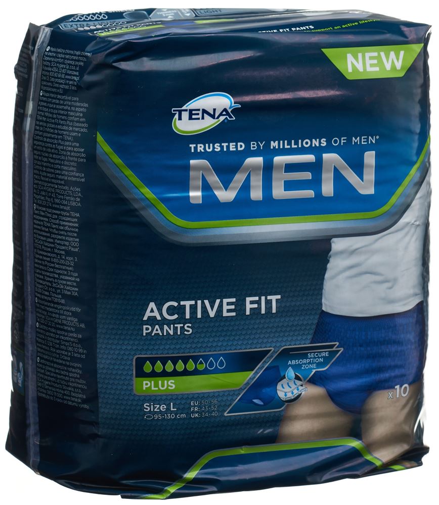 TENA Men Active Fit Pants plus L/XL 10 pce