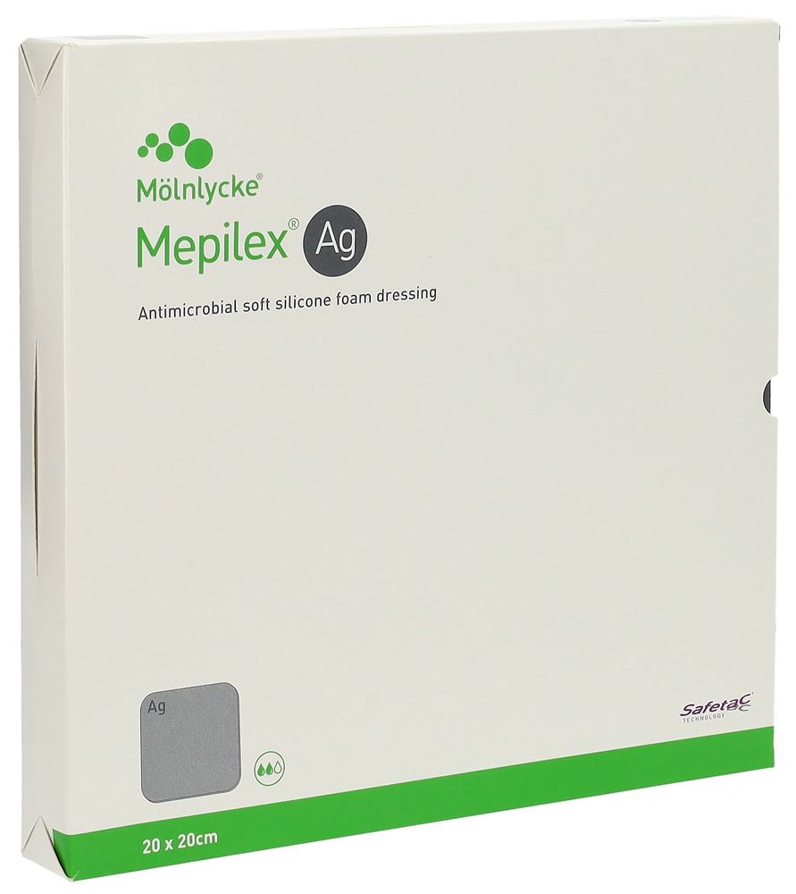 MEPILEX Ag Schaumverband Safetac 20x20cm Sil 5 Stk