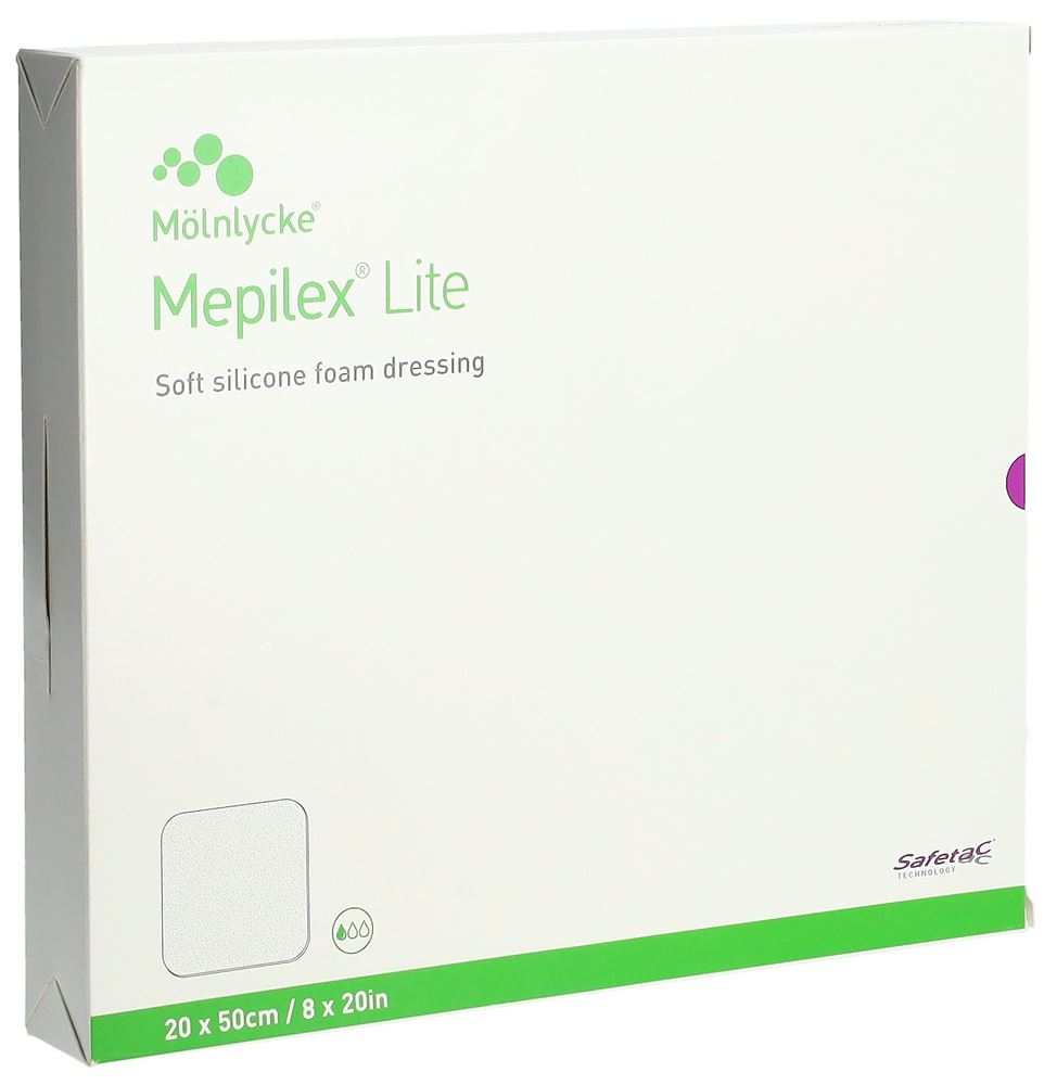 MEPILEX Lite Absorptionsverb 20x50cm Silik 4 Stk