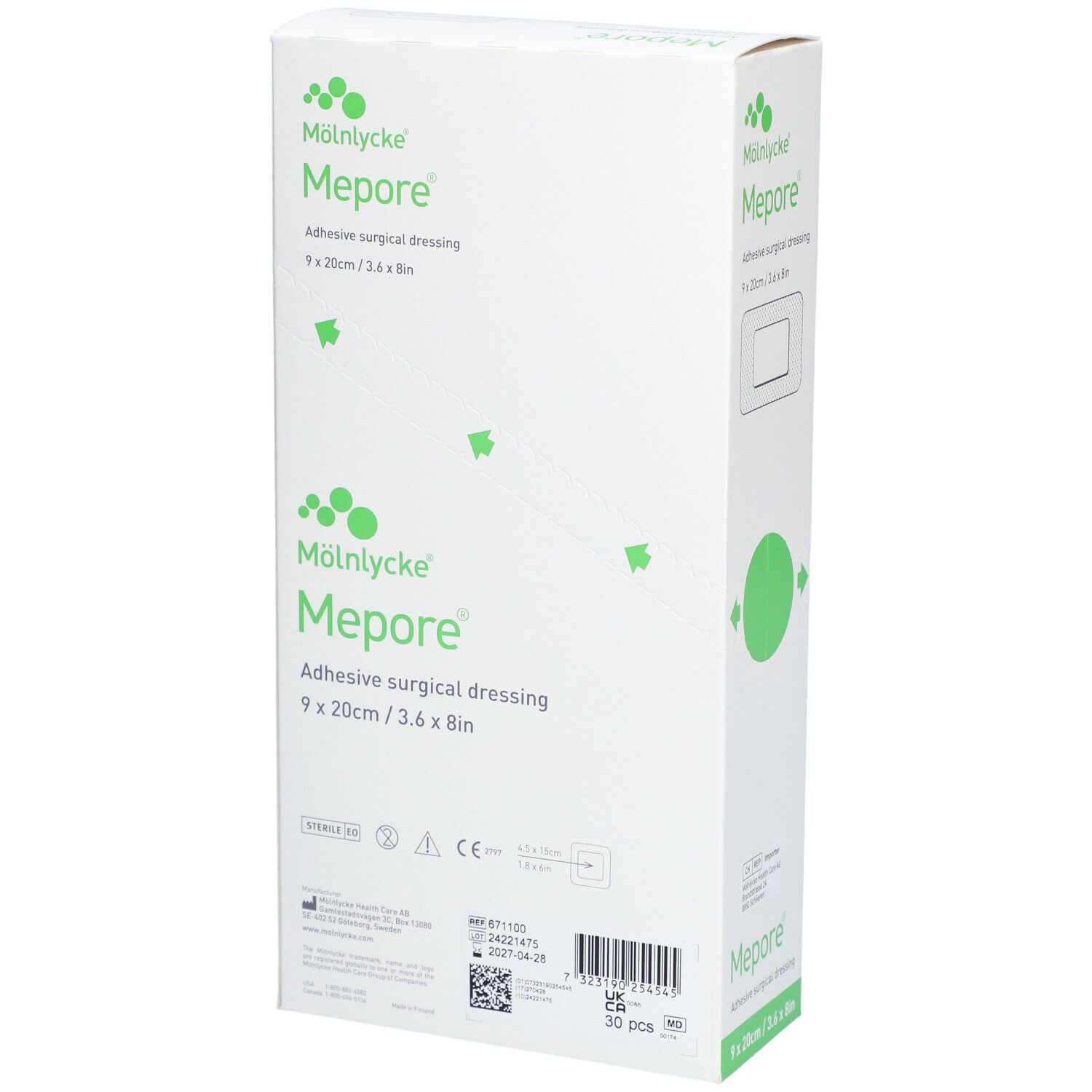 MEPORE Wundverband 20x9cm Wundki 15x5cm (n) 30 Stk