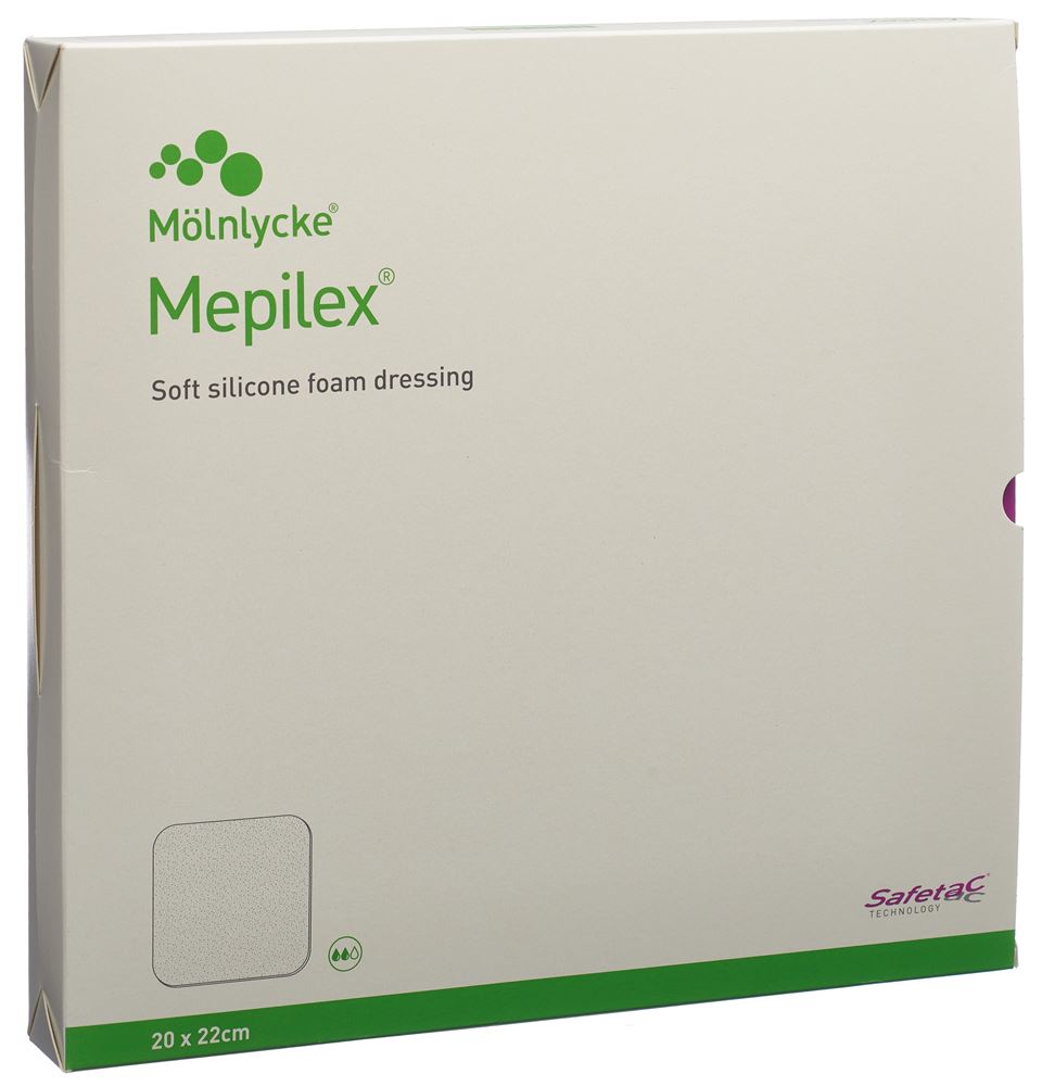 MEPILEX Schaumverband Safetac 20x22cm Si neu 5 Stk