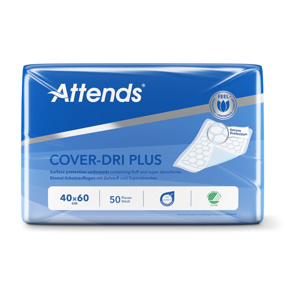 ATTENDS COVER DRI Unterl Plus 40x60cm Btl 50 Stk