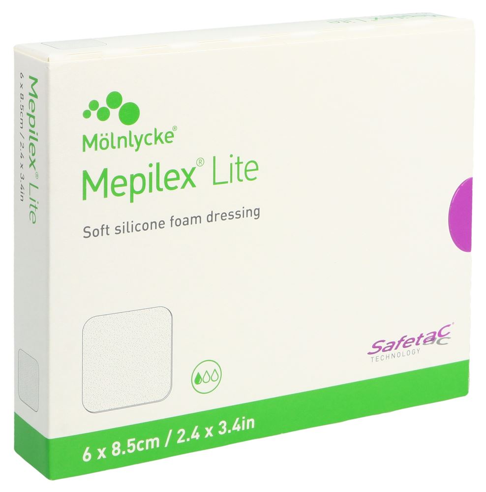 MEPILEX Lite Absorptionsverb 6x8.5cm Silik 5 Stk