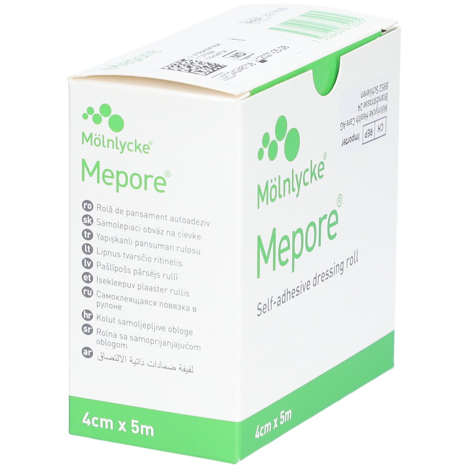 Pflasterrolle Mepore weiss 4cmx5m