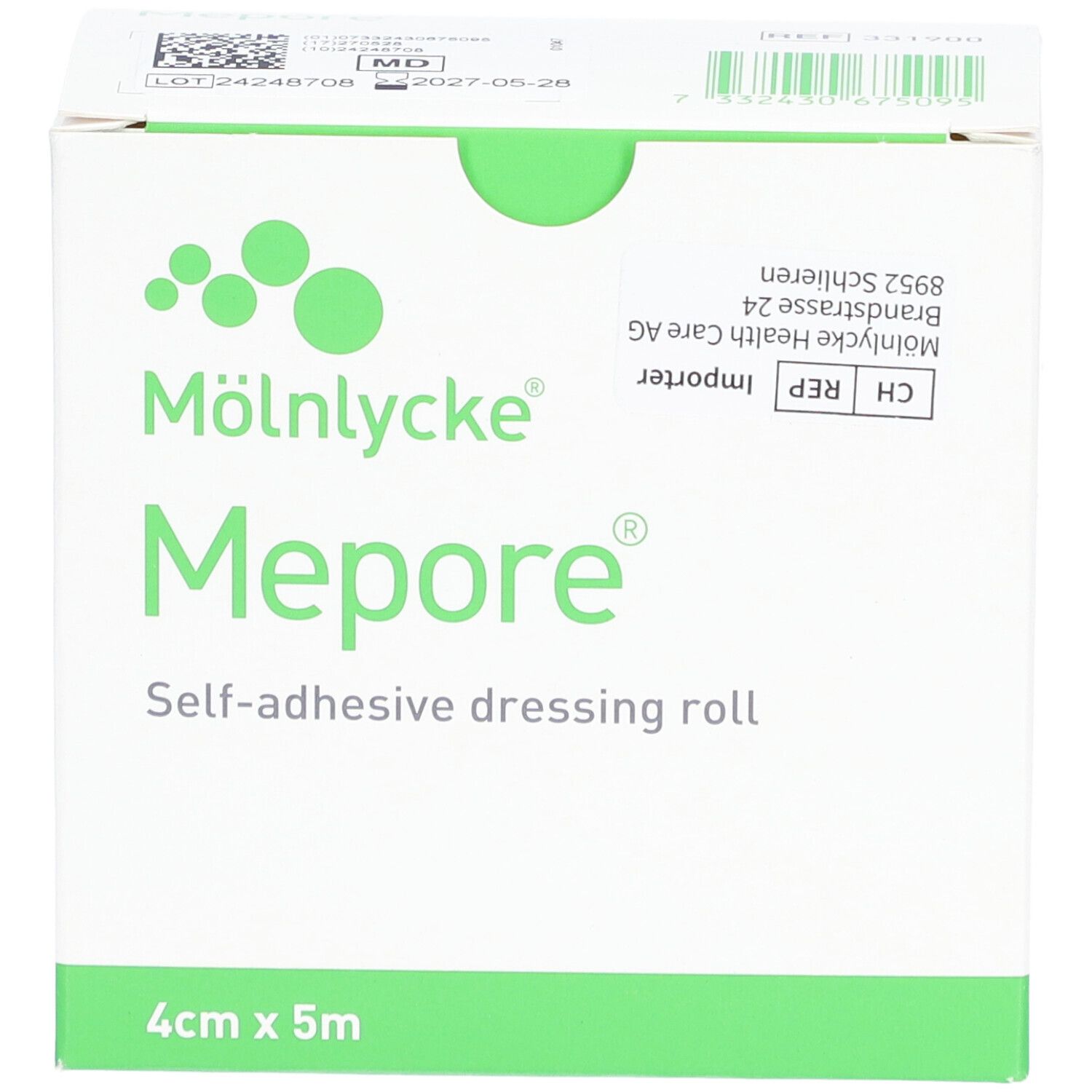Pflasterrolle Mepore weiss 4cmx5m