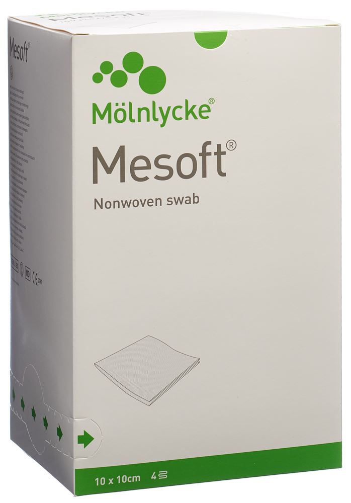 MESOFT NW Vlieskompr 10x10cm st 75 Btl 2 Stk