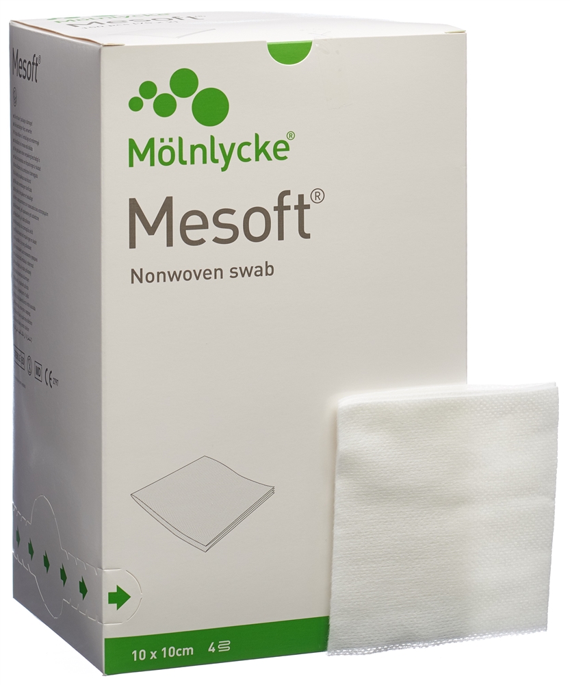 MESOFT NW Vlieskompr 10x10cm st 75 Btl 2 Stk