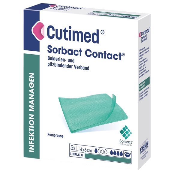 CUTIMED Sorbact Contact 4x6cm 5 Stk
