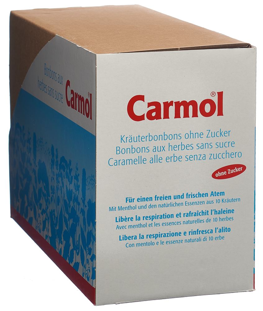 CARMOL Kräuterbonbons ohne Zucker 12 Btl 75 g