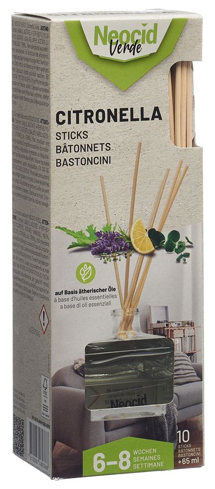 NEOCID VERDE Citronella mit 10 Sticks Fl 65 ml