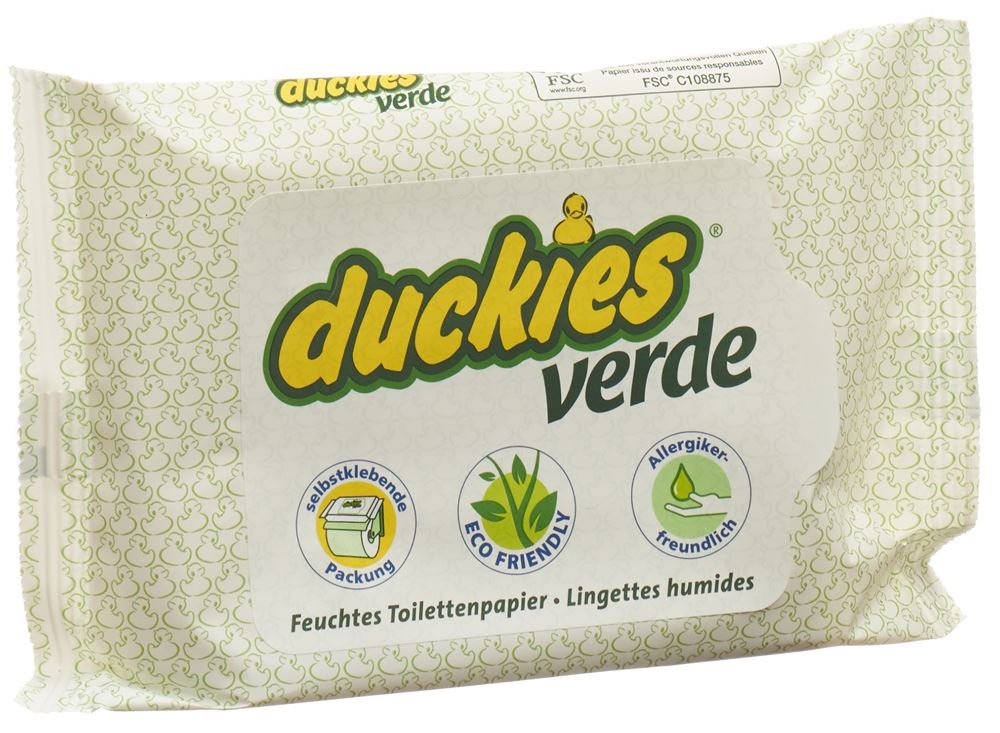 DUCKIES Verde feuchtes WC-Papier 30 Stk
