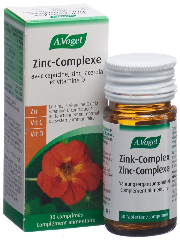 VOGEL Zink-Complex Tabl Glasfl 30 Stk