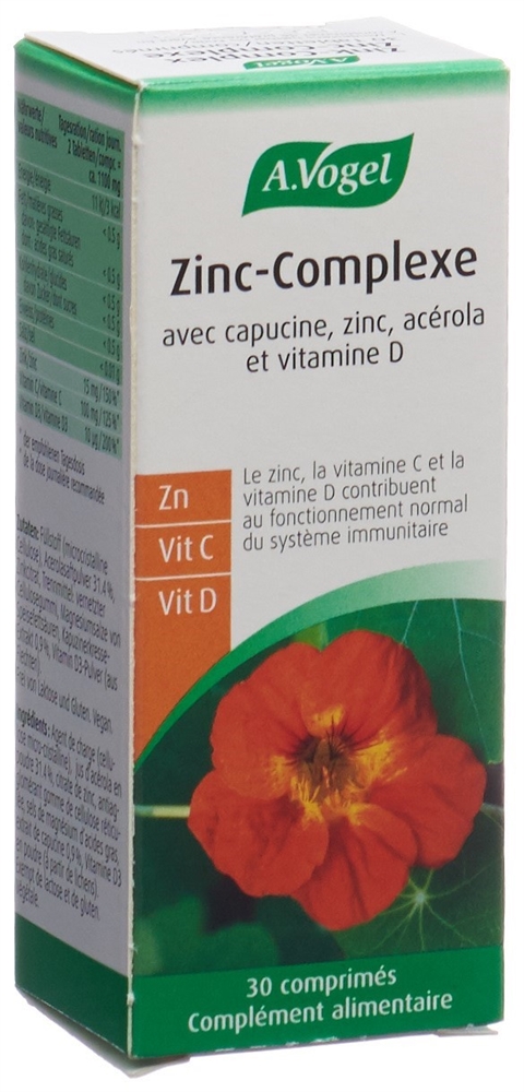 VOGEL Zink-Complex Tabl Glasfl 30 Stk