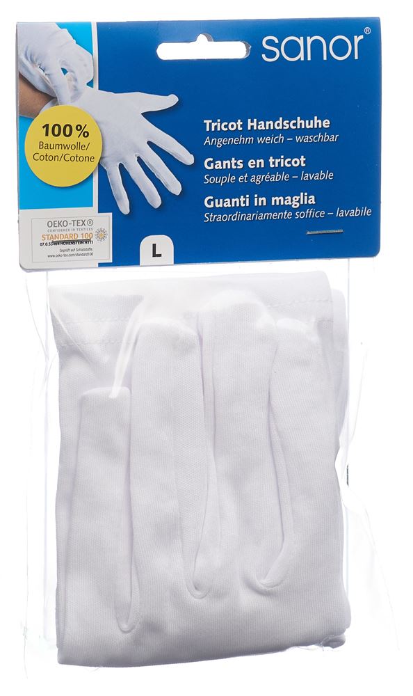 SANOR Tricot Handschuhe L 1 Paar