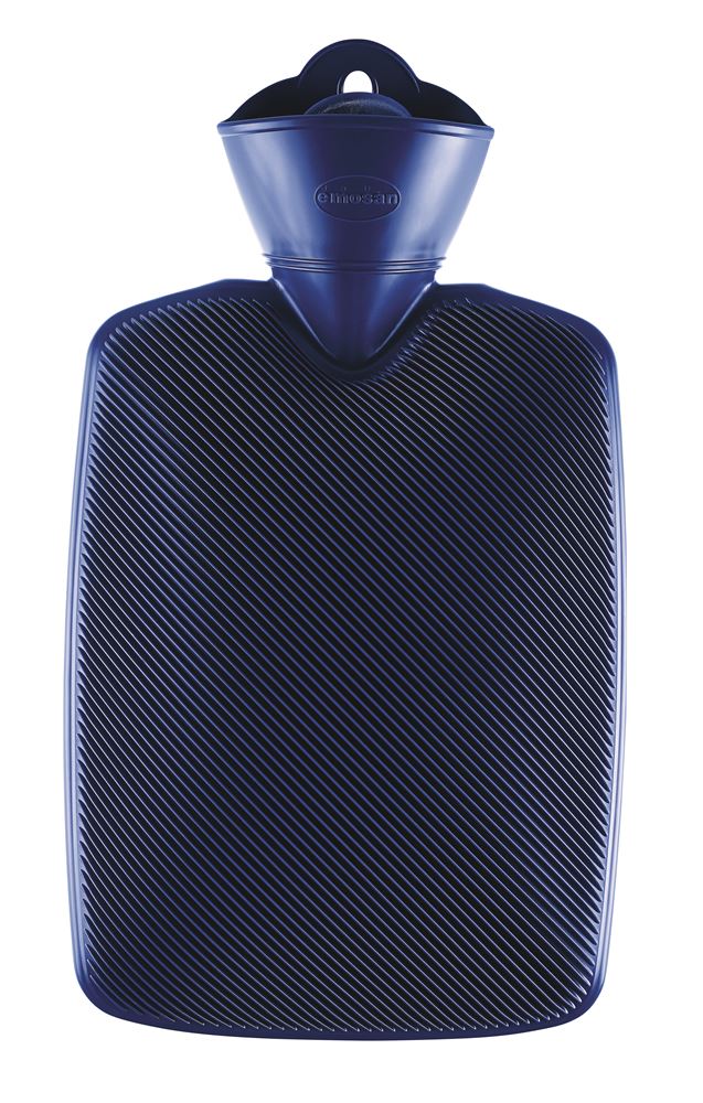 EMOSAN Wärmflasche Halblamelle blau