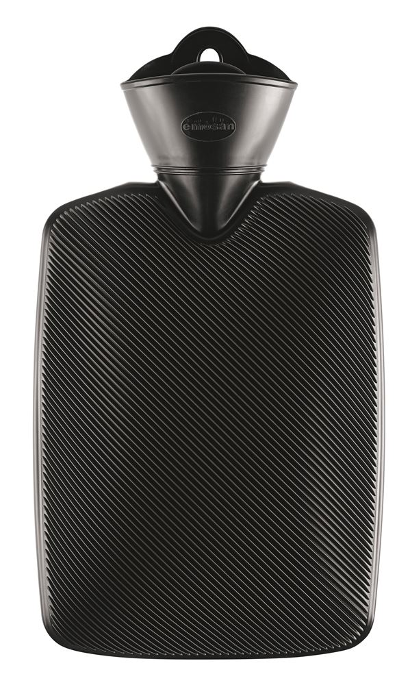 EMOSAN Wärmflasche Halblamelle schwarz