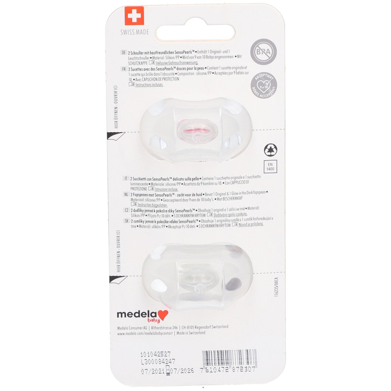 MEDELA Baby Nuggi Day&Night 0-6 Sig Love 2 Stk