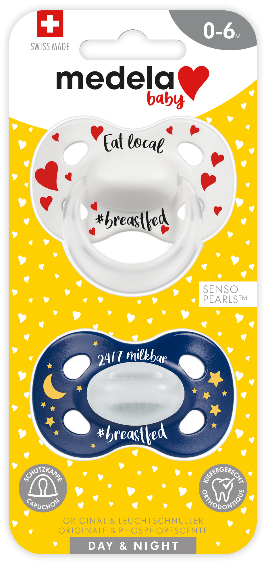 MEDELA Baby Nuggi Day&Night 0-6 breastfed 2 Stk