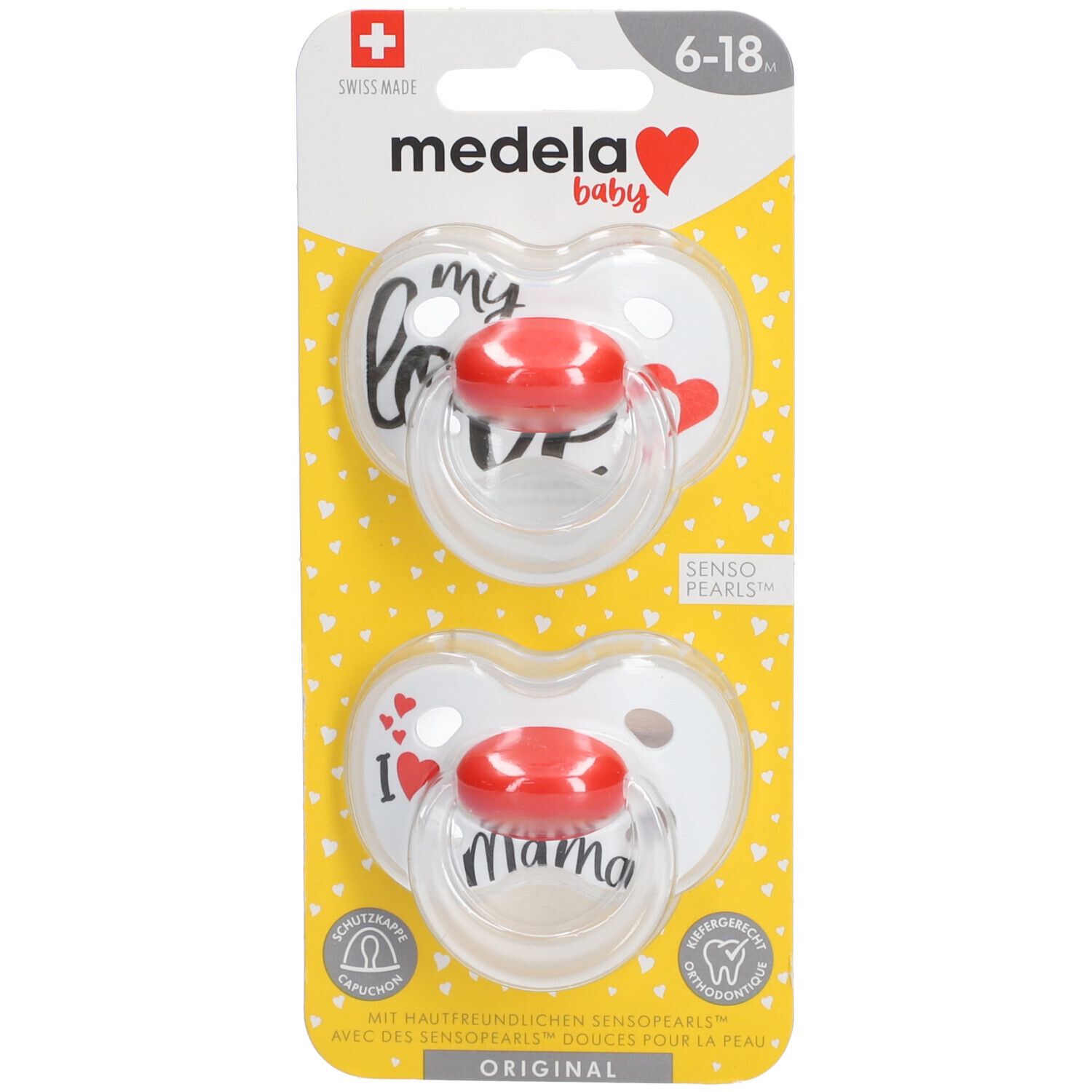 MEDELA Baby Nuggi Original 6-18 Sig Love 2 Stk