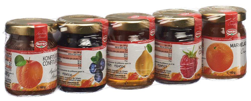 MORGA Midget Konfitüre Fruchtzuck ass 5 x 60 g