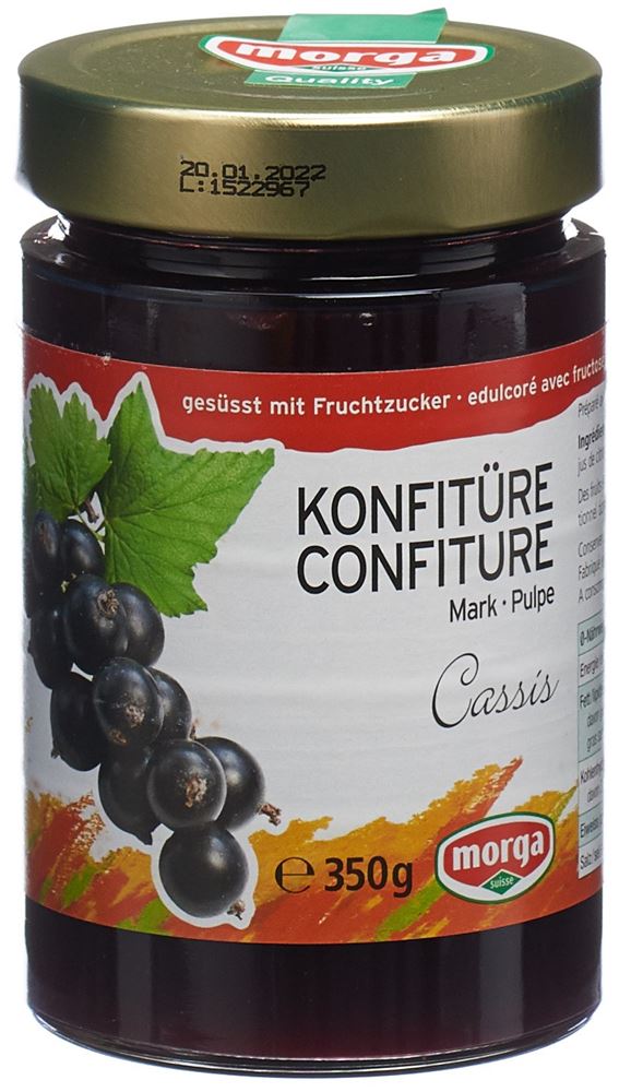 MORGA Konfitüre Cassismark Fruchtz 350 g