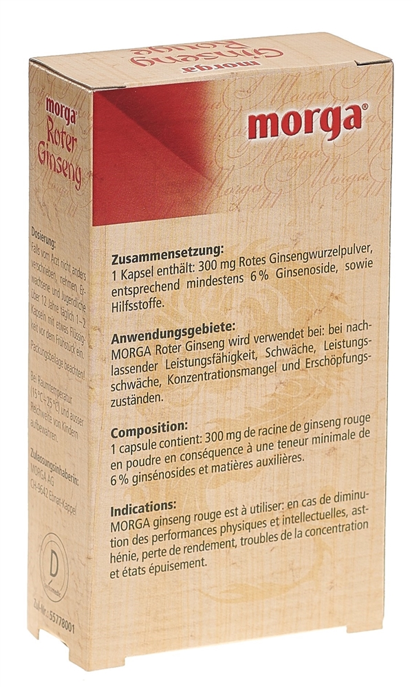 MORGA Roter Ginseng Kaps 30 Stk