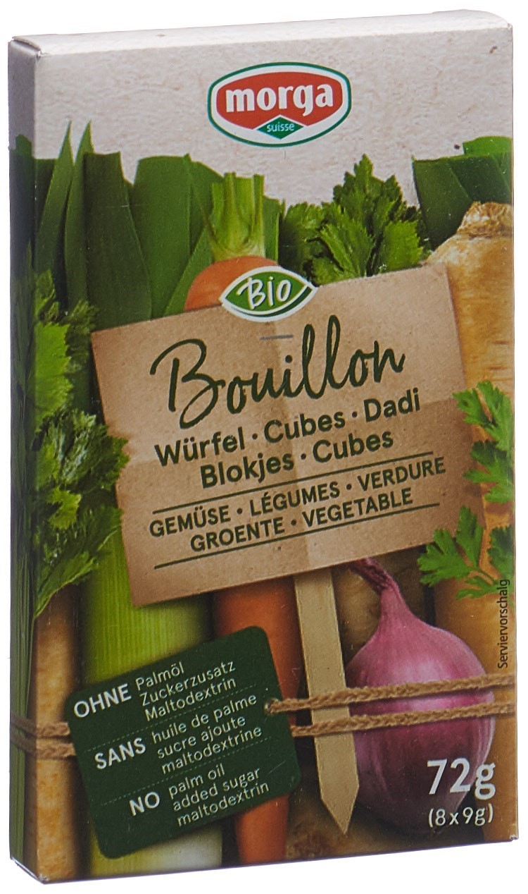 MORGA Gemüse Bouillon Würfel go clean Bio 8 Stk