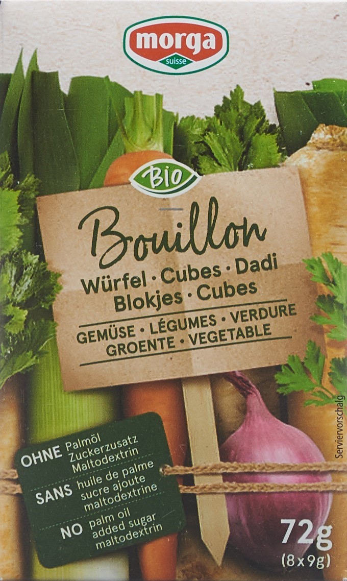 MORGA Gemüse Bouillon Würfel go clean Bio 8 Stk