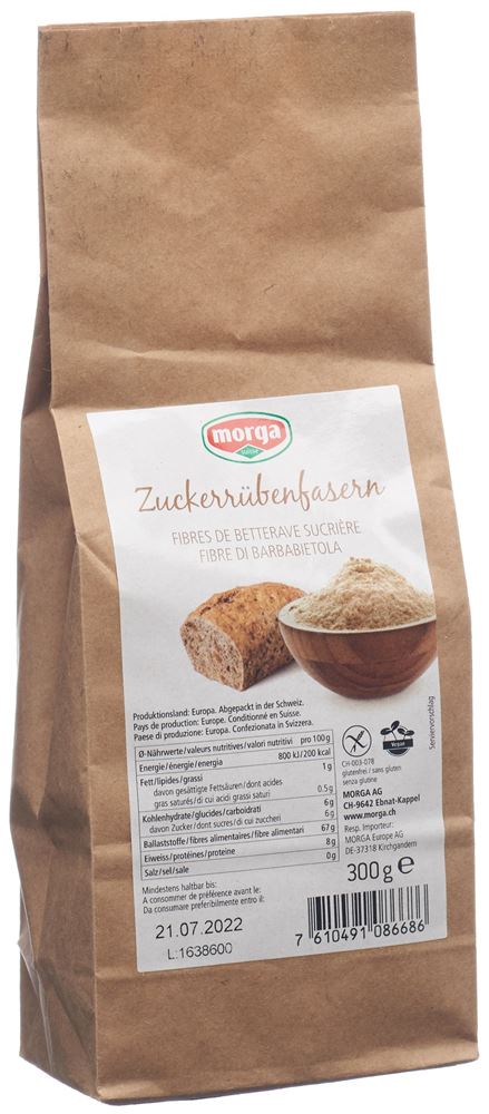 MORGA Zuckerrübenfasern glutenfrei 300 g