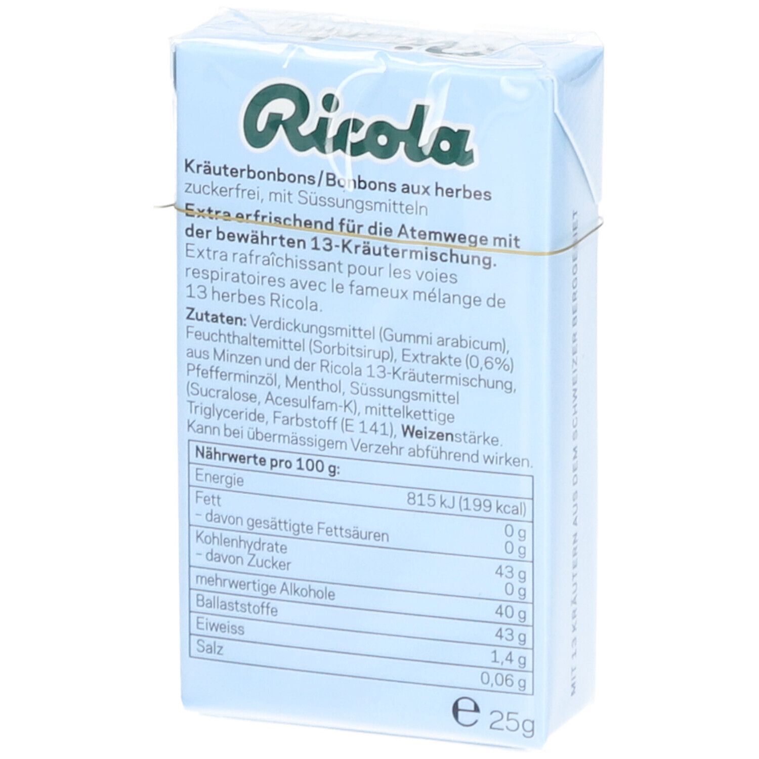 RICOLA Kräuterperlen Gletscherminze oZ 25 g