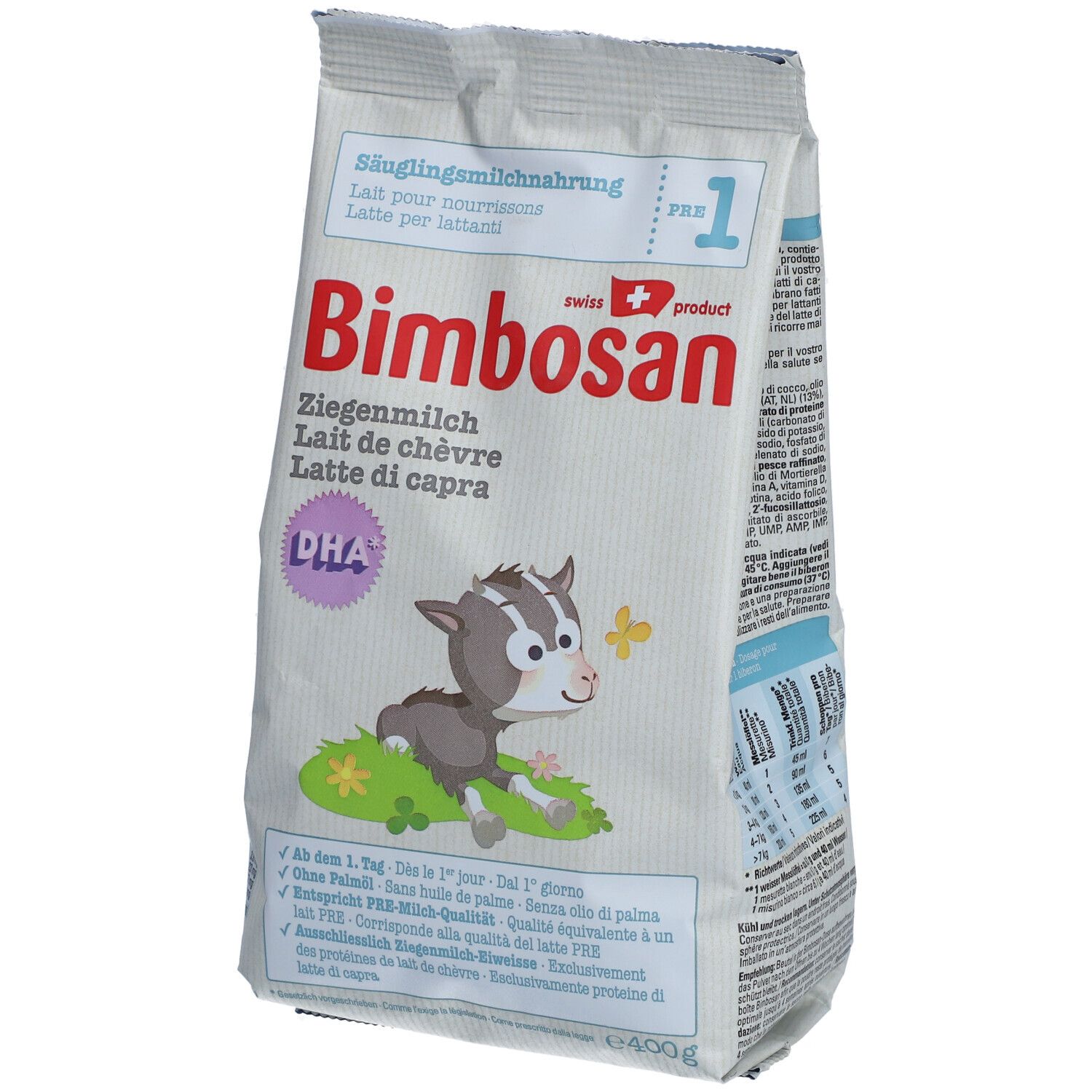 BIMBOSAN Ziegenmilch 1 Säugling refill 400 g