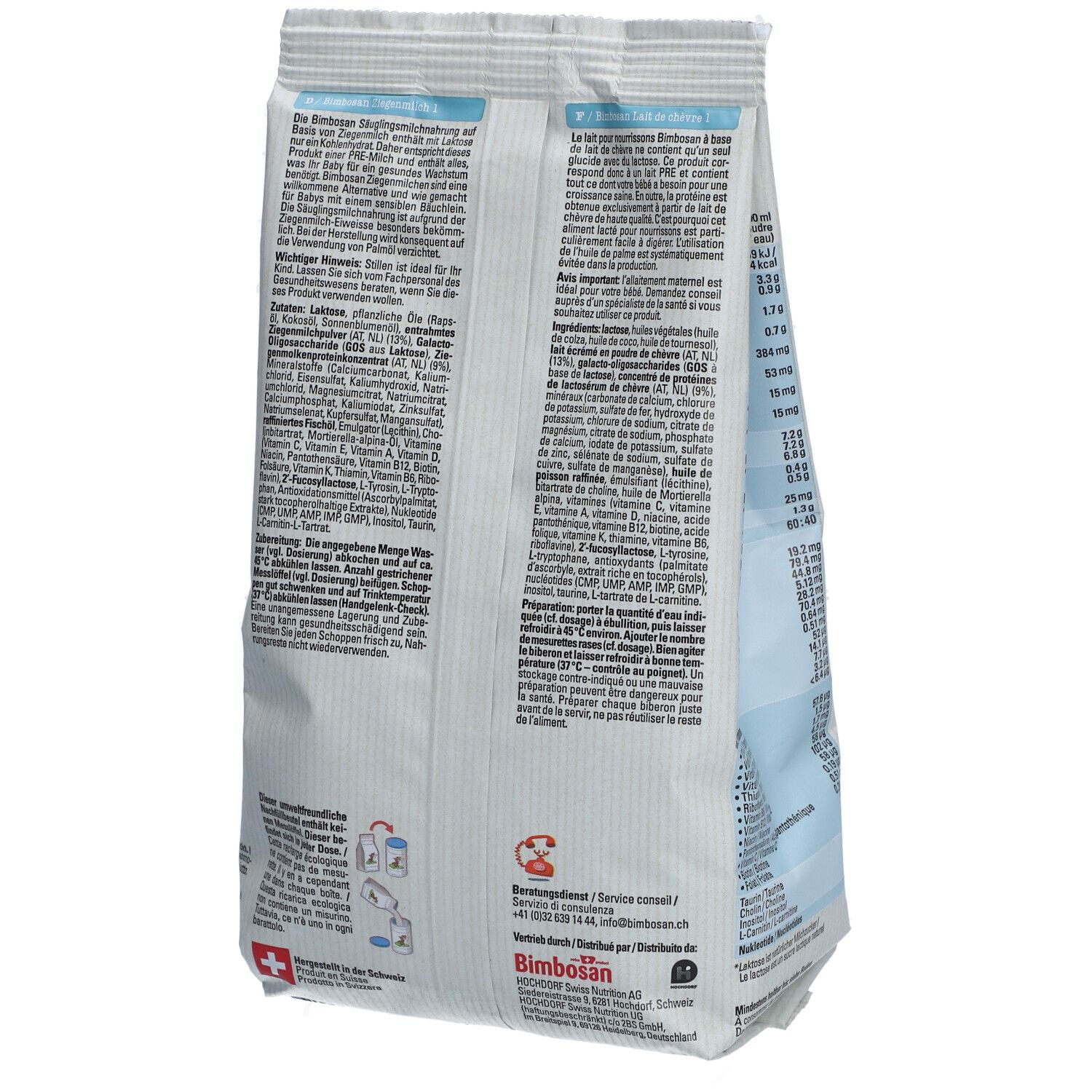 BIMBOSAN Ziegenmilch 1 Säugling refill 400 g