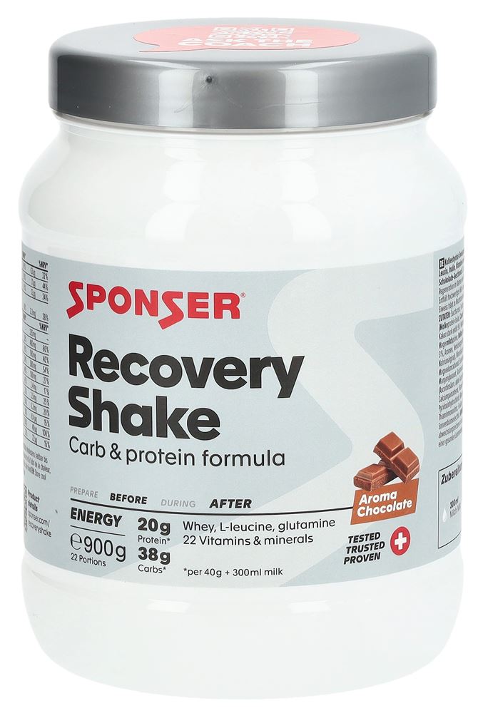 SPONSER Recovery Shake Plv Chocolate Ds 900 g