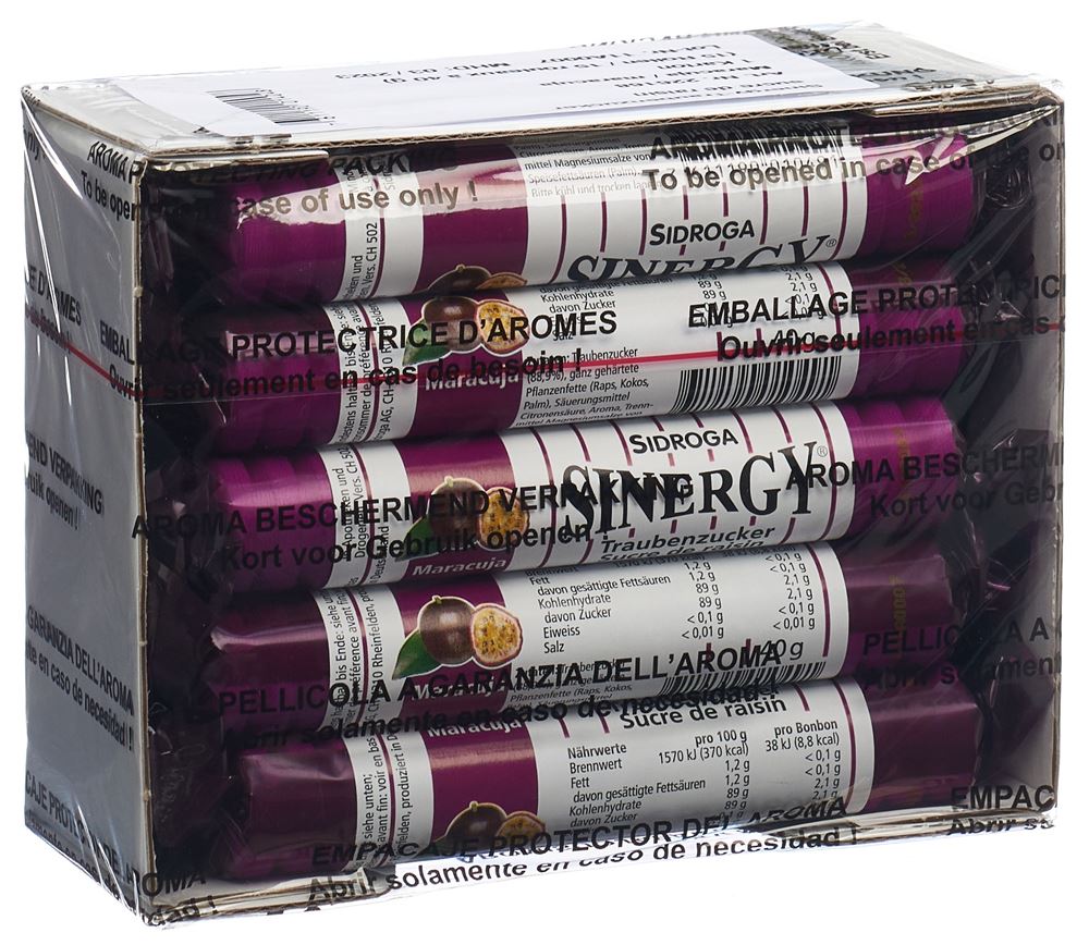 SINERGY Traubenzucker Maracuja 15 x 40 g