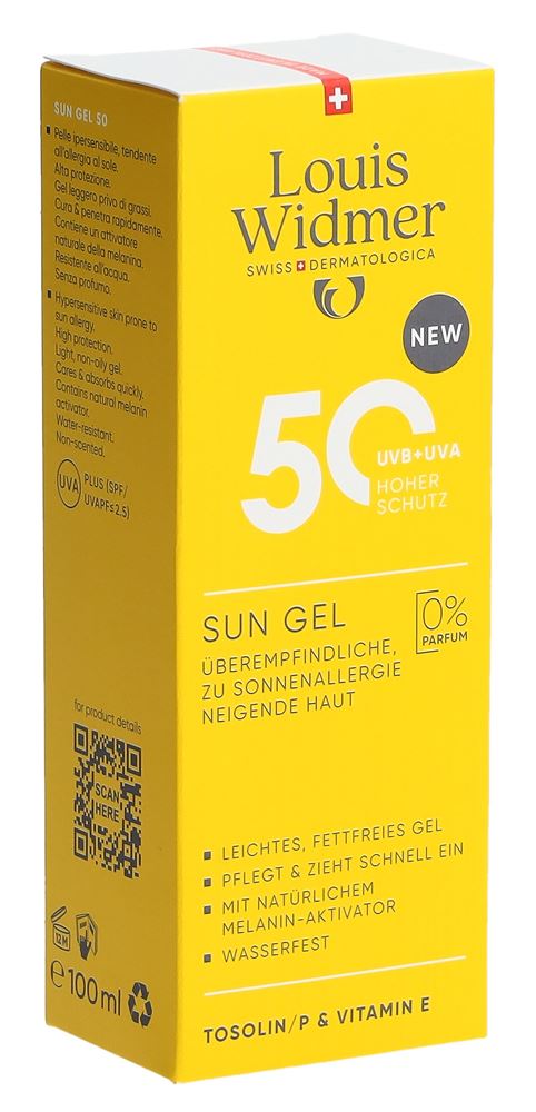 WIDMER Sun Gel LSF50 o Parf 100 ml