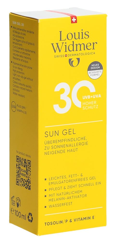 WIDMER Sun Gel LSF30 parf 100 ml