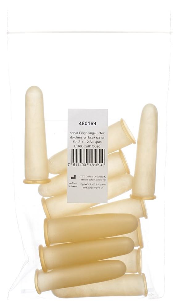 SANOR Fingerling Latex Gr2 gepudert leicht 12 Stk